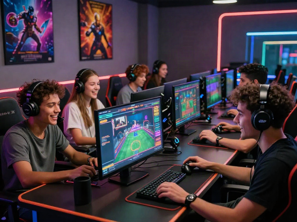 Diverse group enjoying online casino gaming at home showcasing nbetcom excitement.