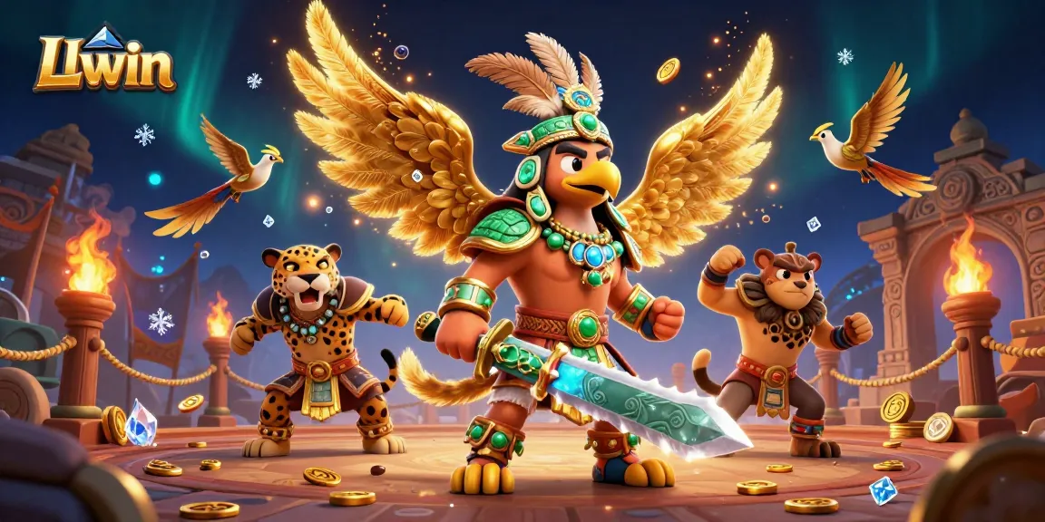 Experience thrilling action at Llwin Casino with ancient warriors amidst vibrant gambling elements.