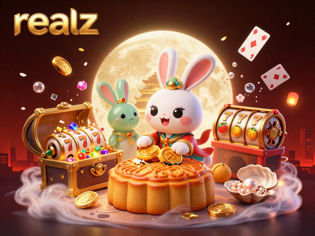 realz bietet spannende Casino-Momente mit einem magischen Kaninchen, das goldene Mondkekse schlägt und Casino-Symbole enthüllt.