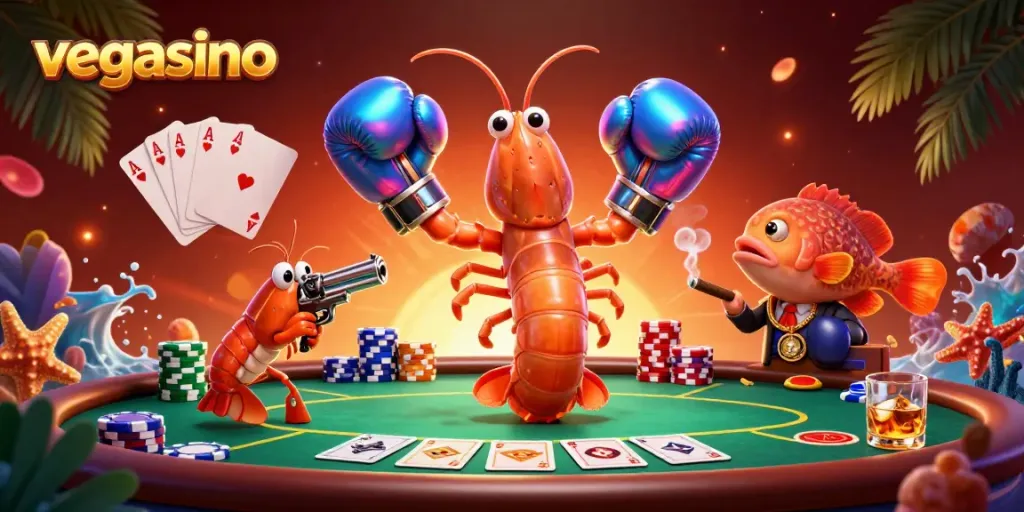 Experience the thrill of vegasino in this colorful and dynamic casino scene.
