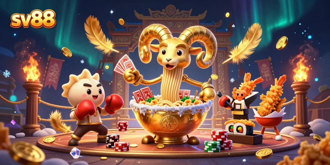 Experience thrilling casino action with sv88 in this vibrant, dynamic illustration featuring unique characters.