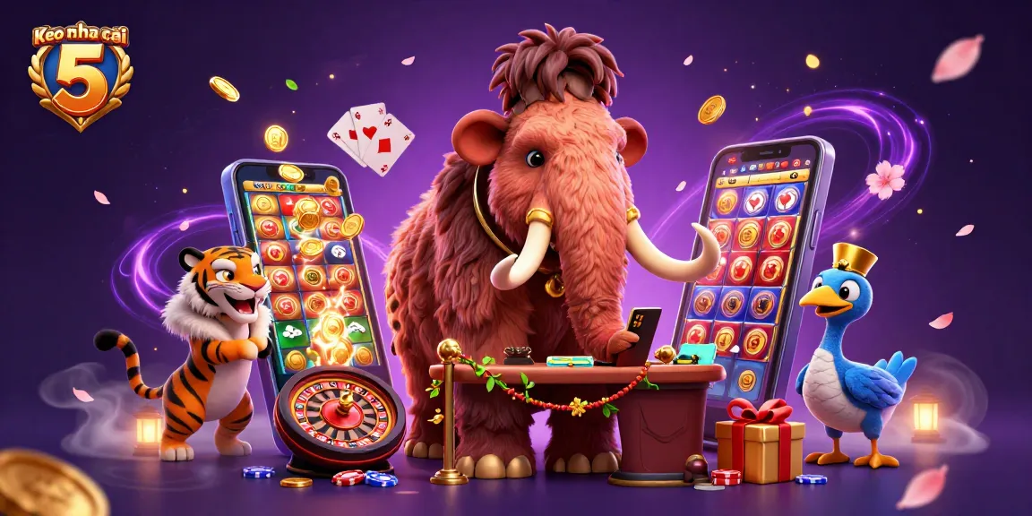 Engage with exciting Keo nha cai 5 through vibrant casino illustrations with unique characters.