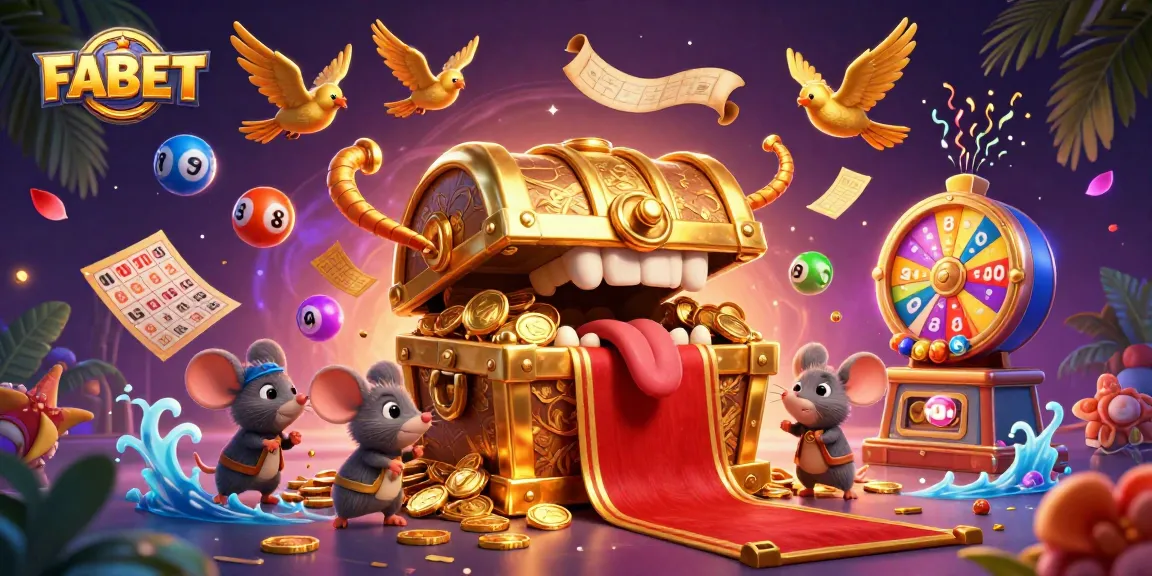 Engage with FABET's adventurous treasure chest filled with lottery elements and vibrant casino excitement.