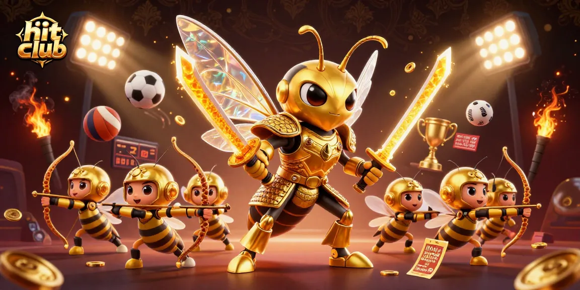 Experience hit club excitement with a vibrant 3D illustration showcasing dynamic sports and casino elements.