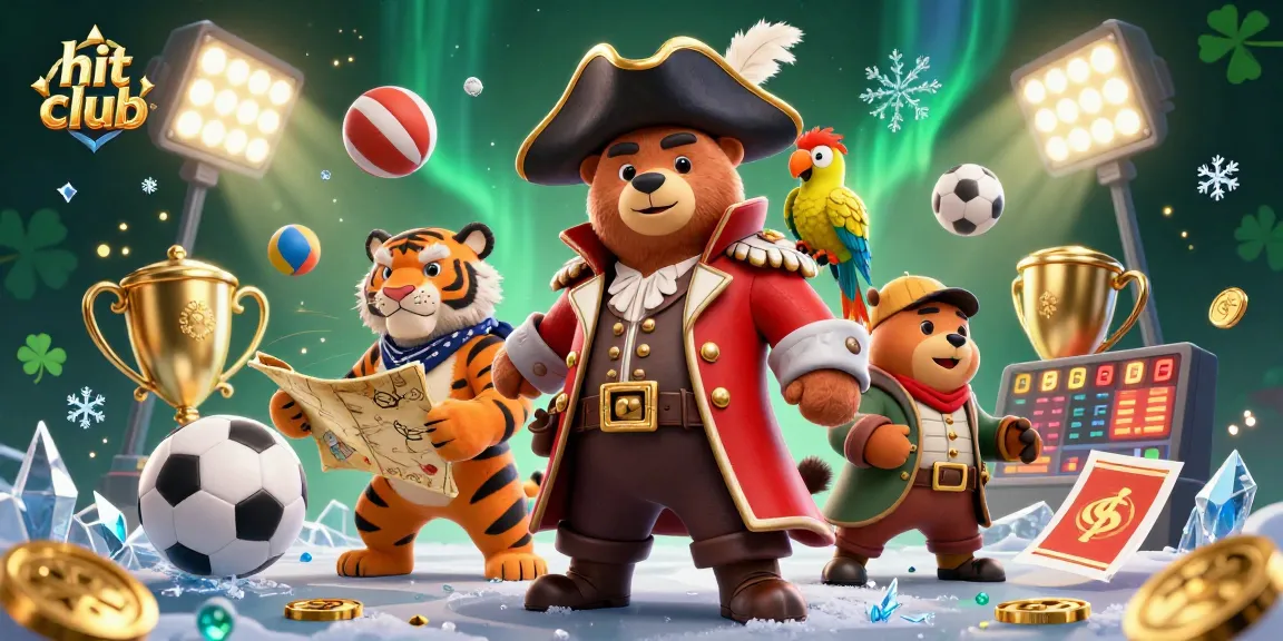 Engage with hit club as the animated bear and tiger strategize their next winning bets